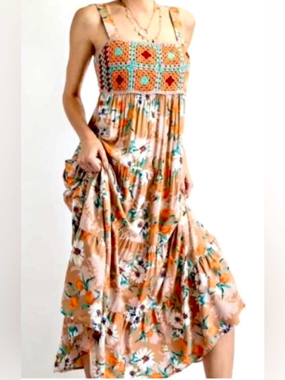 EASEL CROCHET BODICE FLORAL
MAXI SMALL